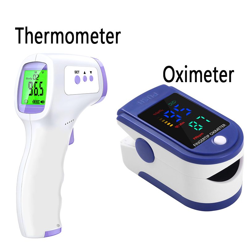 Pulse Oximeter - Electronic Forehead Thermometer Home Adult Children
