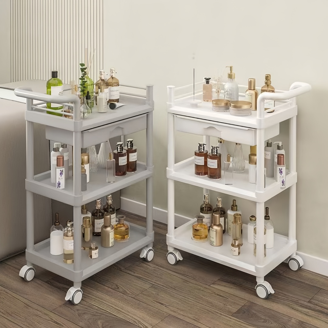 Medical Lab Hospital - 3-Tier Medical Utility Cart With Drawer