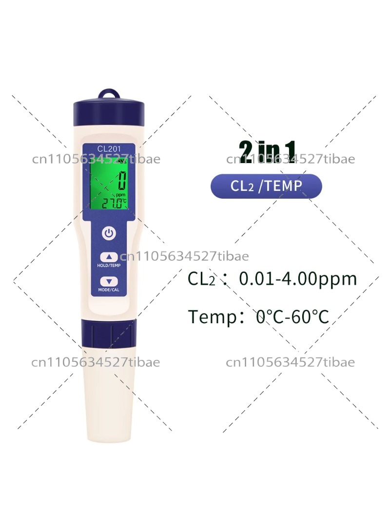 5 in 1 Chlorine Meter Pen Wate - Ph Meter recension och pris