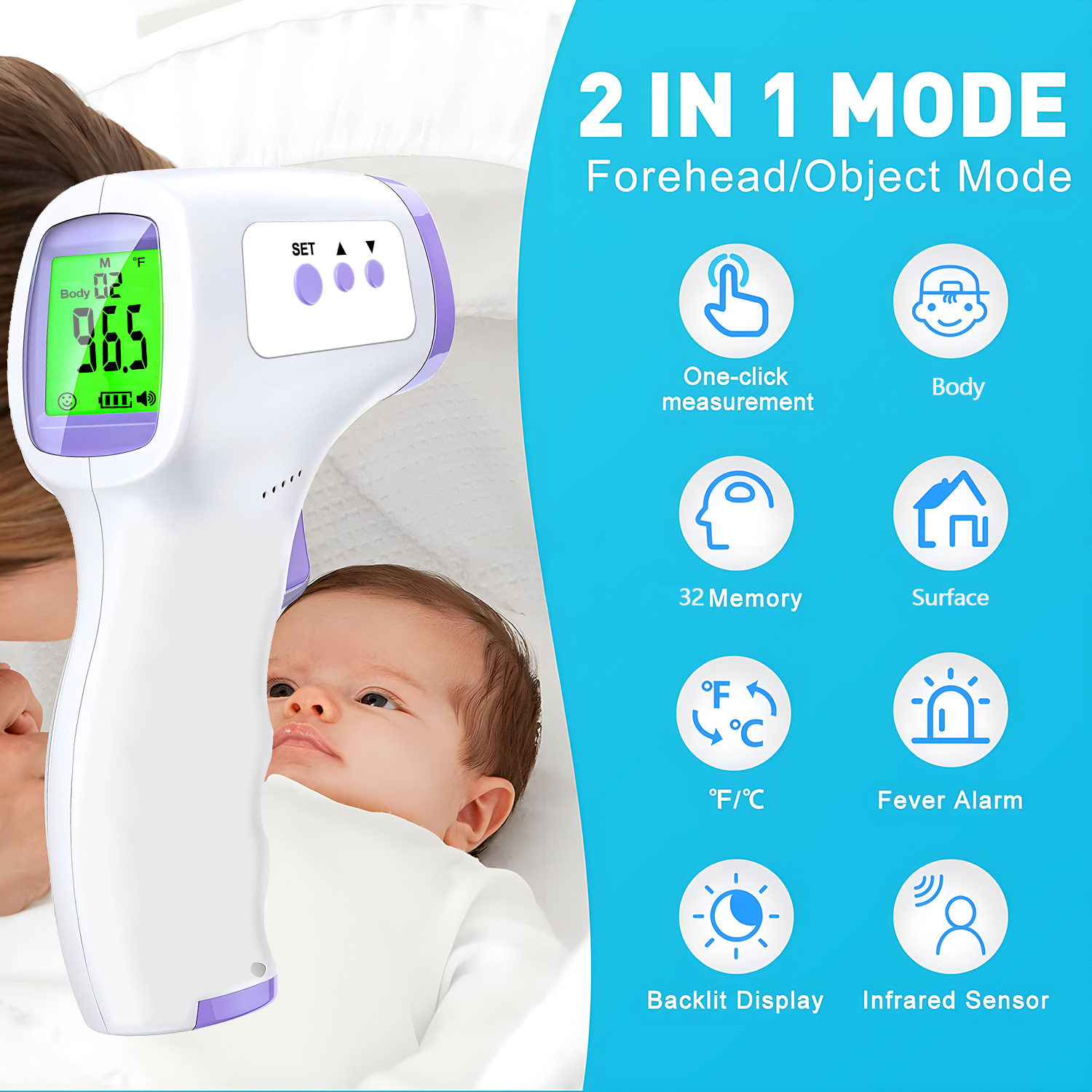 New Household Infrared Forehea - Pulse Oximeter recension och pris
