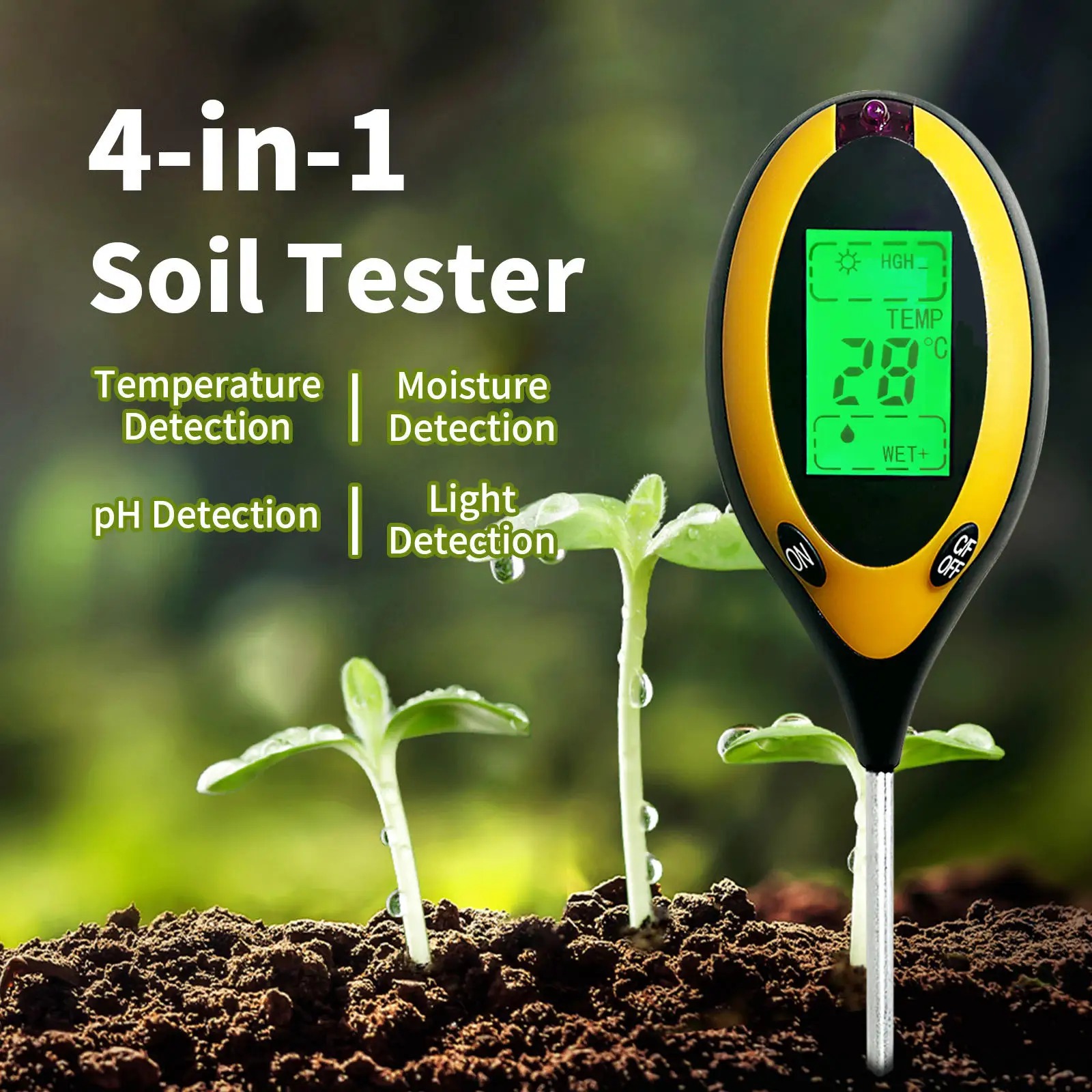 Portable Soil PH and Humidity  - Ph Meter recension och pris