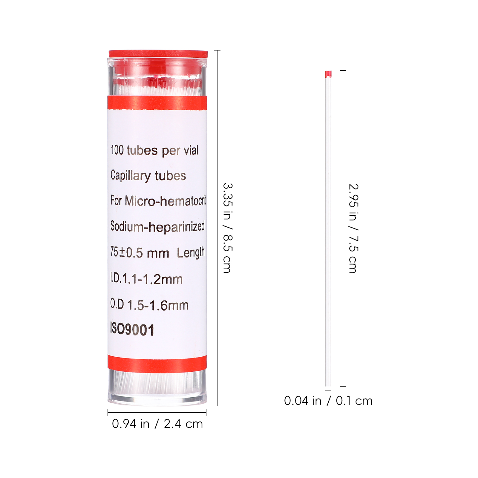 75mm Glass Capillary Tube Hema - Medical Lab Hospital recension och pris